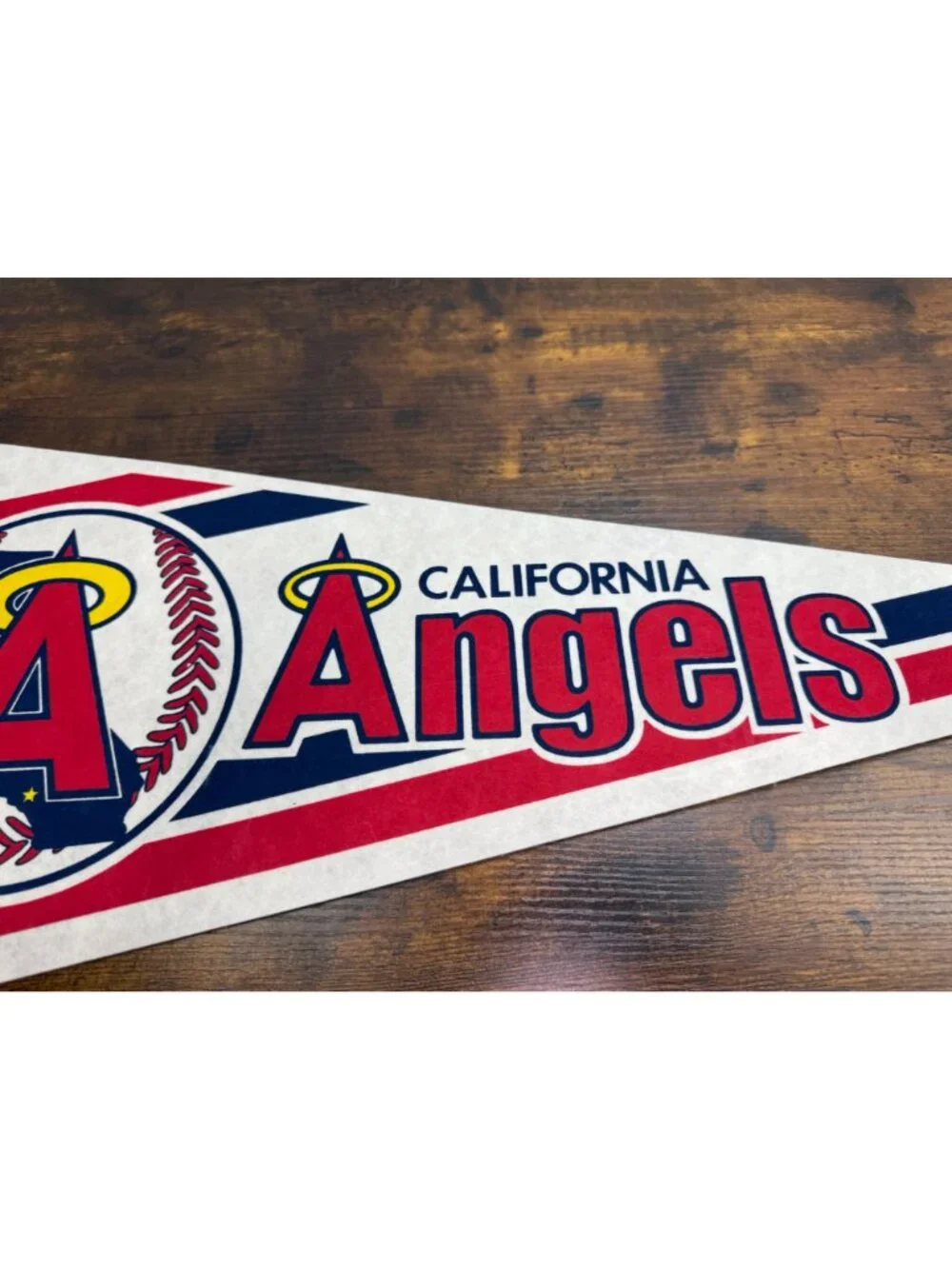 Vintage California Angels MLB Felt Pennant Baseball Memorabilia 30 inches